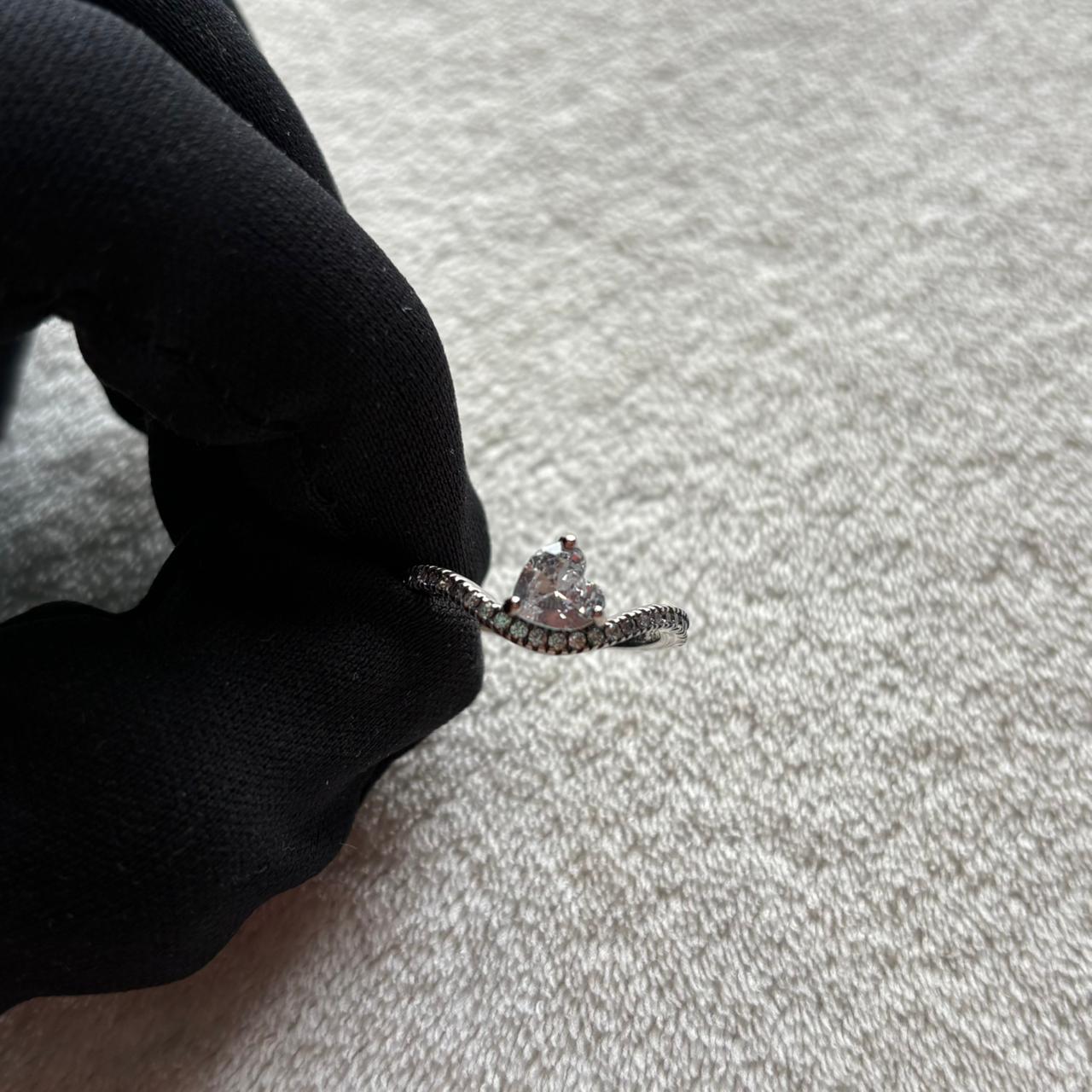 Wavy Heart Pandora Ring