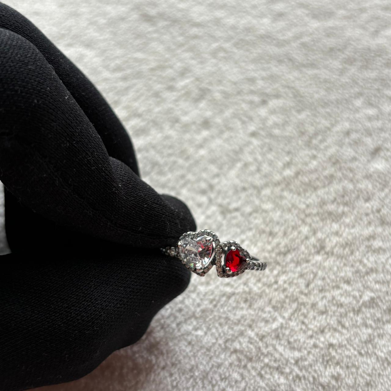 Halo Hearts Pandora Ring