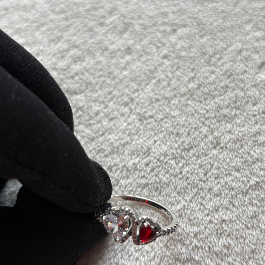Halo Hearts Pandora Ring