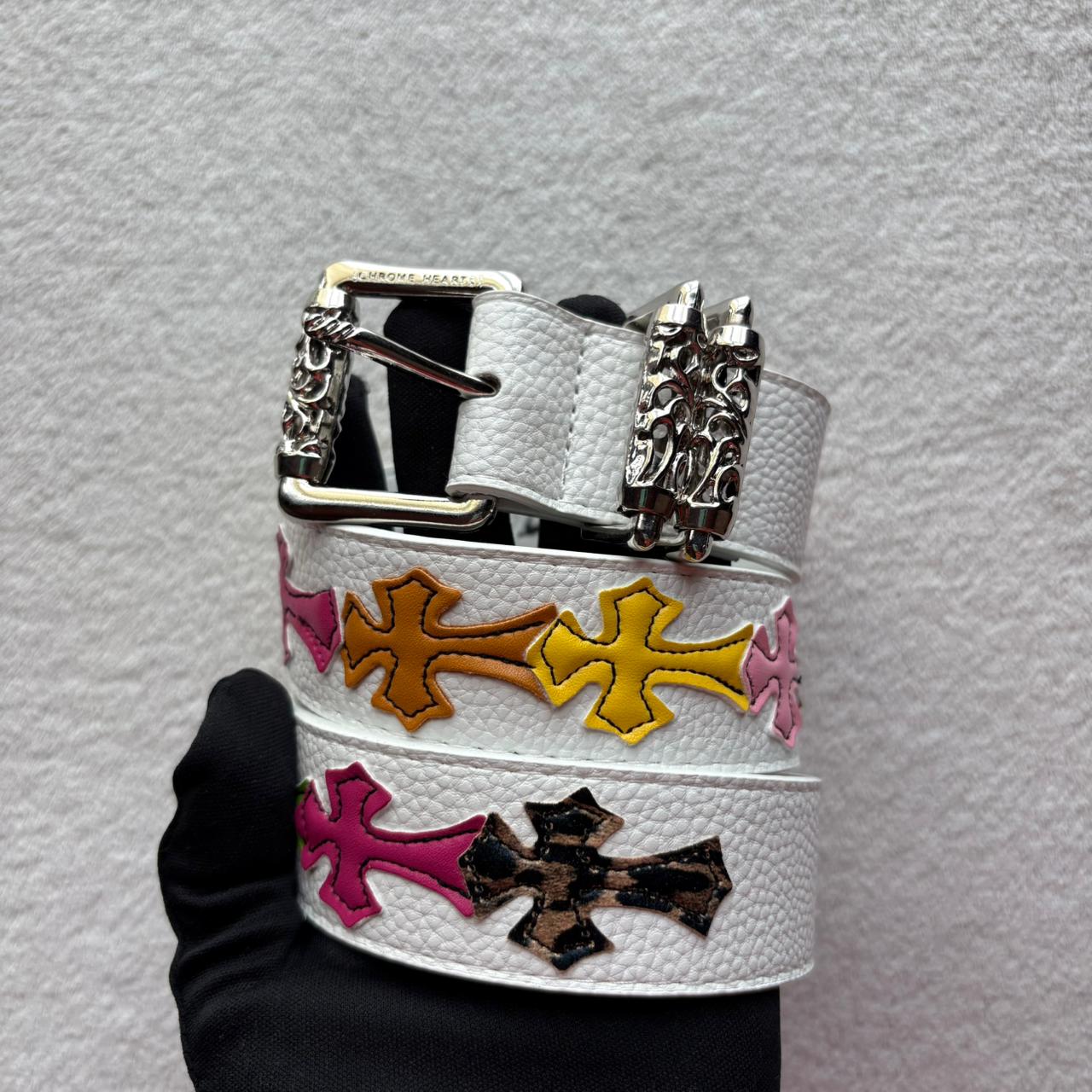 Chrome Hearts Multicolor Cross Patch Belt