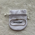 Pandora Moments Heart Clasp Faceted Snake Chain Bracelet