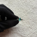 Rectangular Sparkling Green Halo Ring