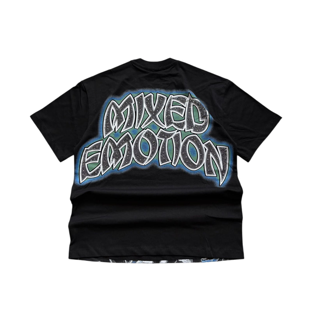 Mixed Emotion Black Spirit Rhinestone Tee