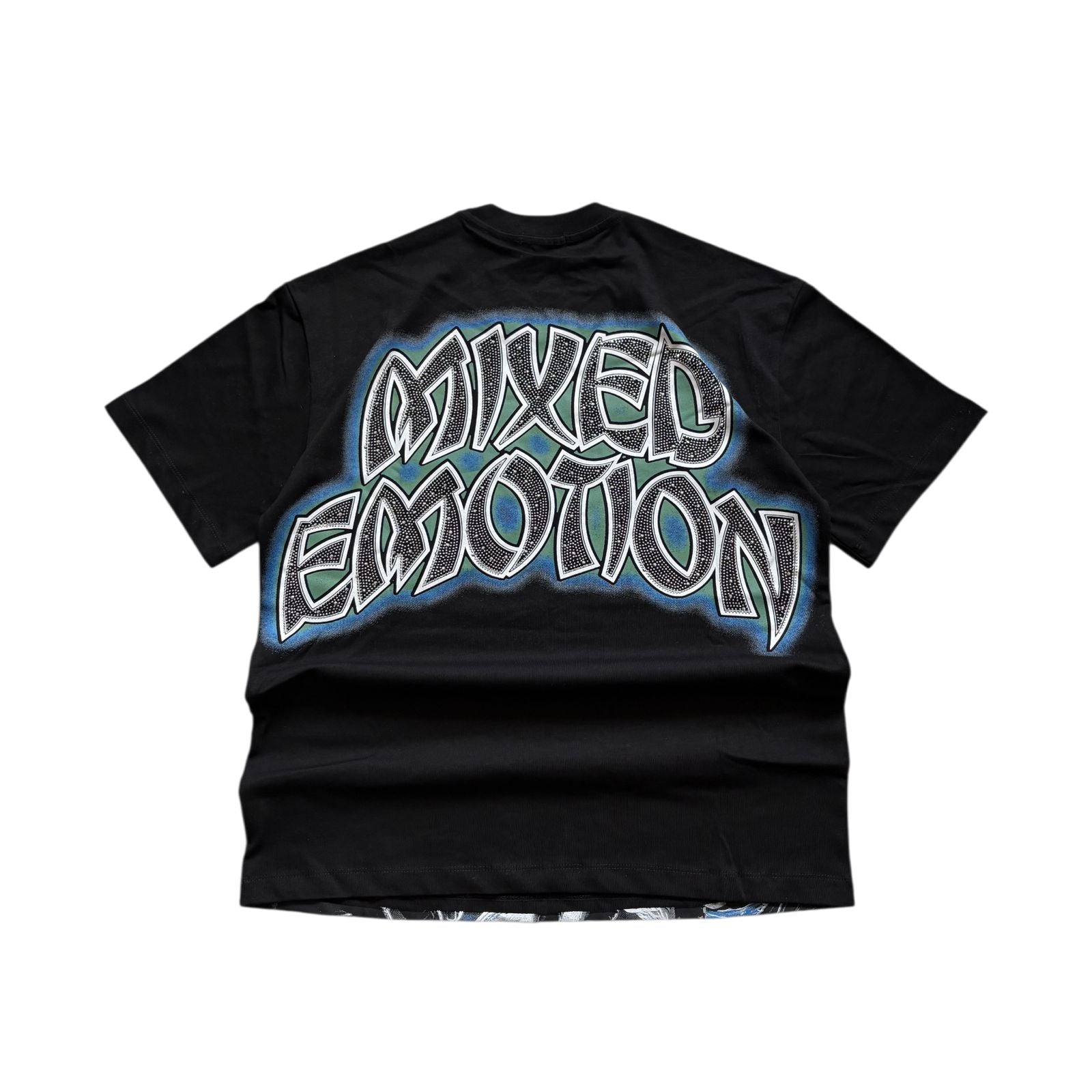 Mixed Emotion Black Spirit Rhinestone Tee