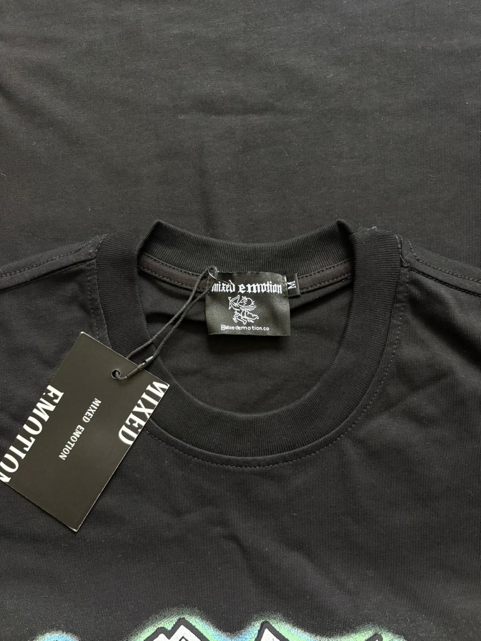 Mixed Emotion Black Spirit Rhinestone Tee