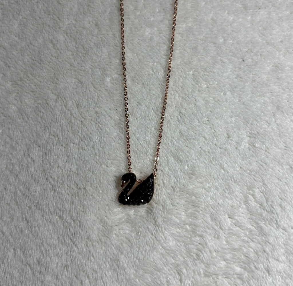 Swarovski Black Swan Necklace