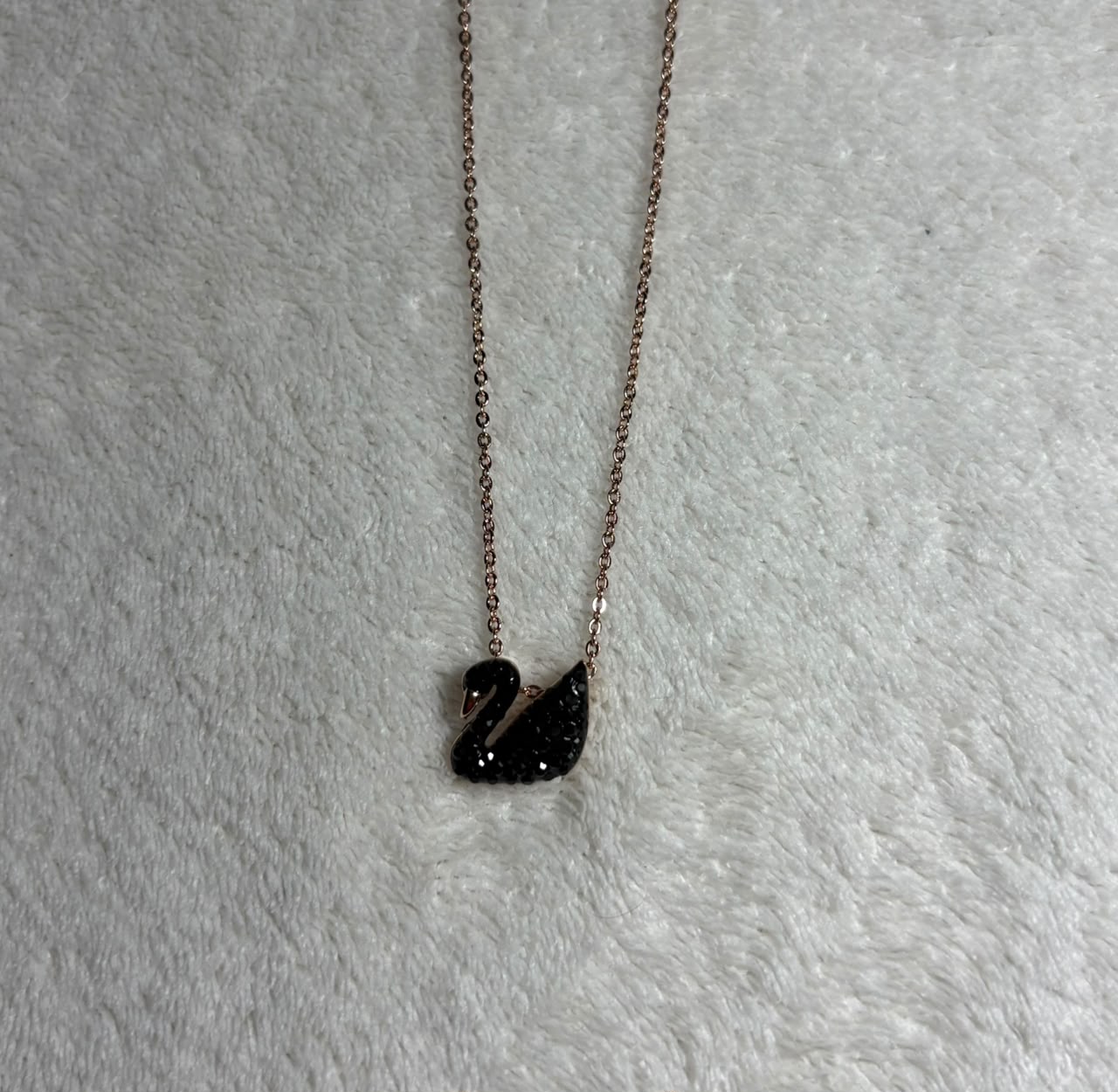 Swarovski Black Swan Necklace