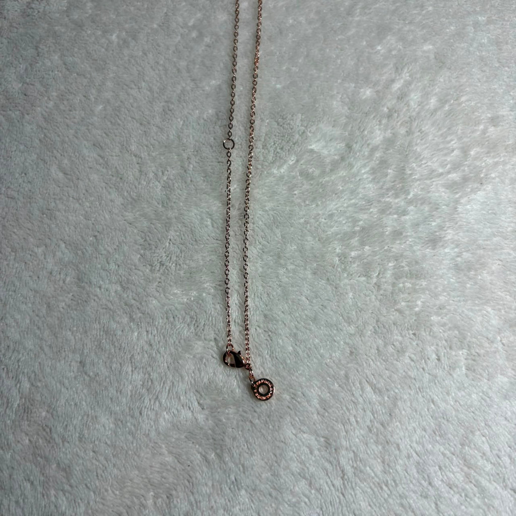Pandora Rose Gold Pink Heart Necklace