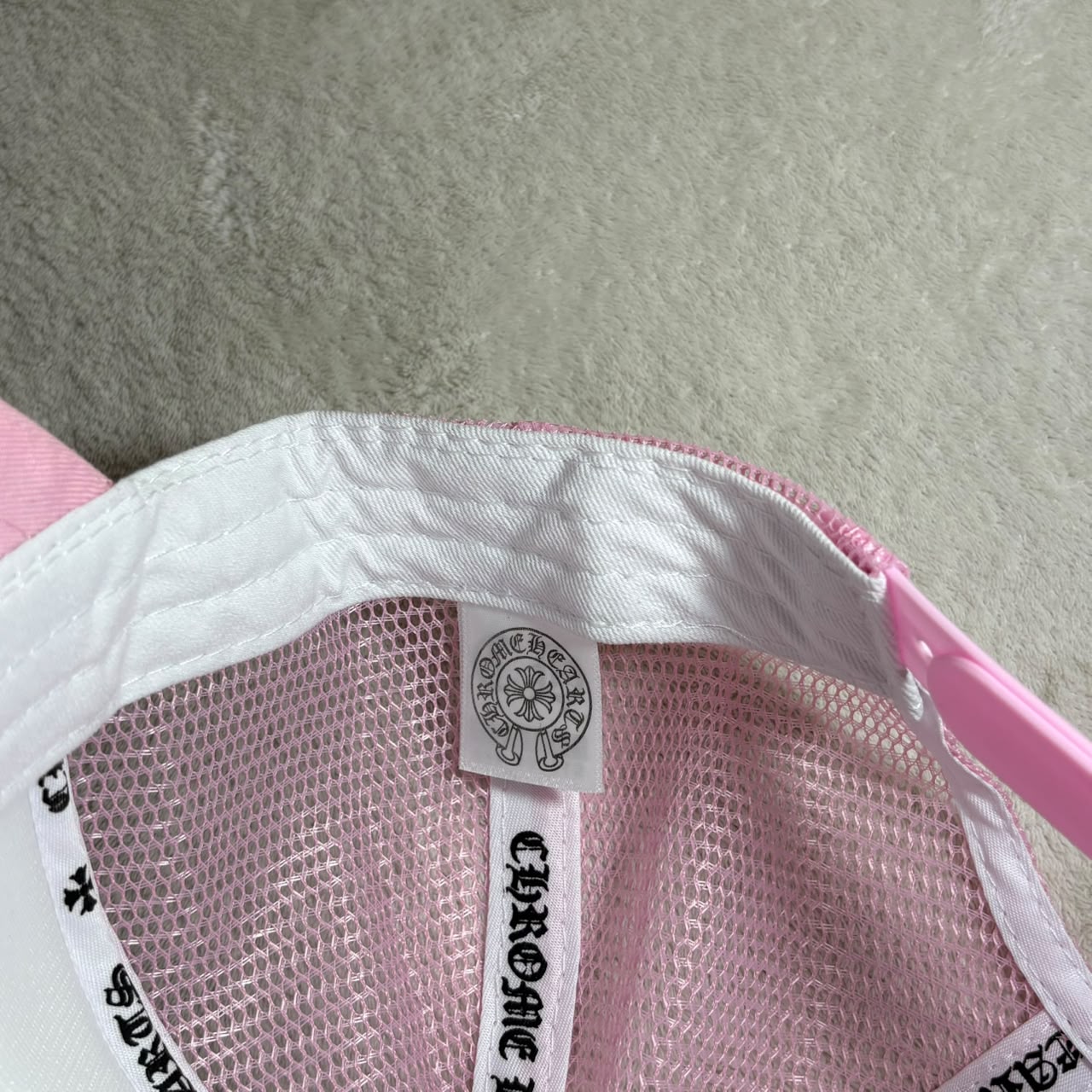Chrome Hearts 'FUCK' Pink Trucker Hat