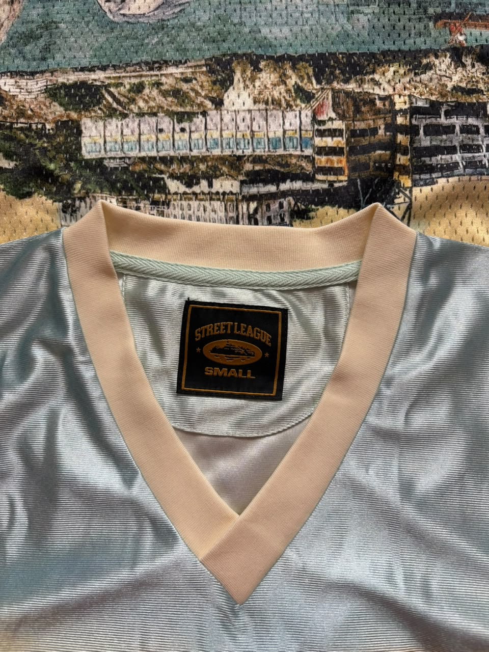 Corteiz Narnia Blue/Cream Football Shirt