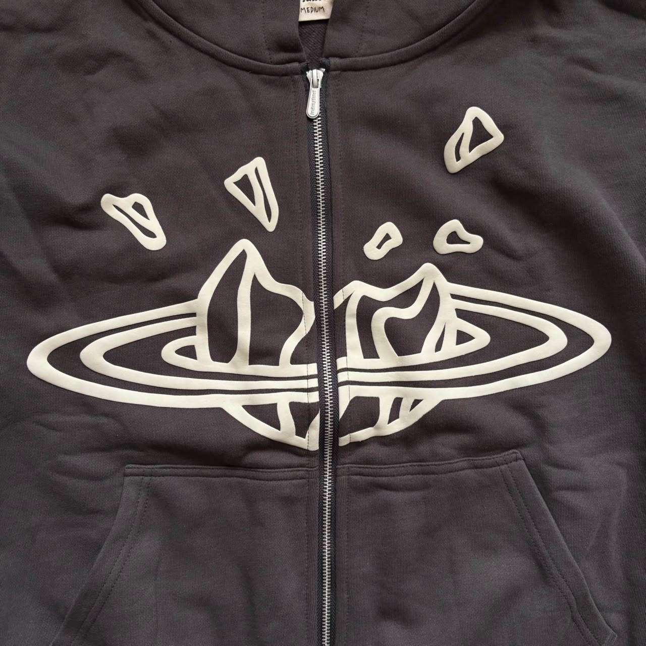 Broken Planet Soot Black Zip-Up Hoodie