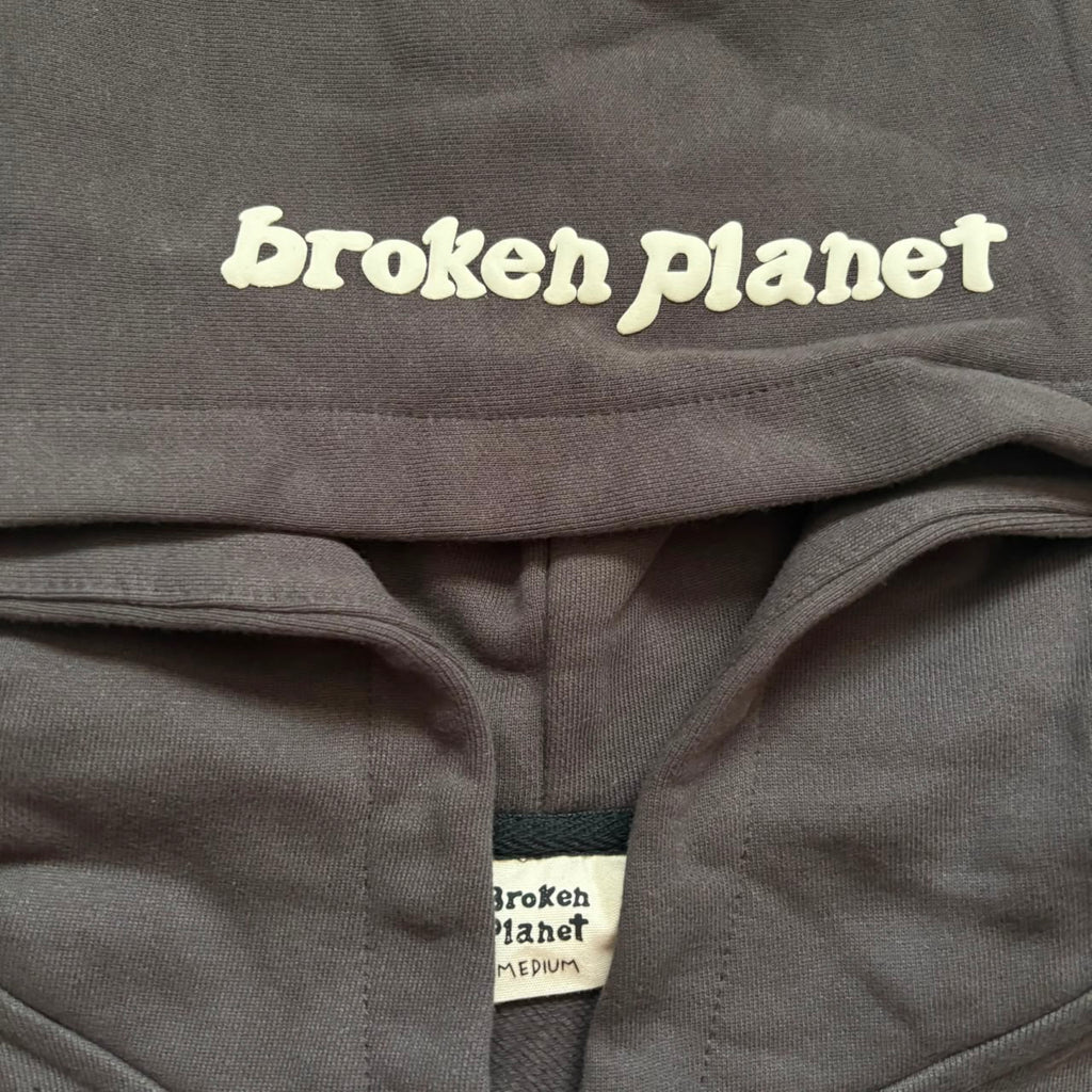 Broken Planet Soot Black Zip-Up Hoodie