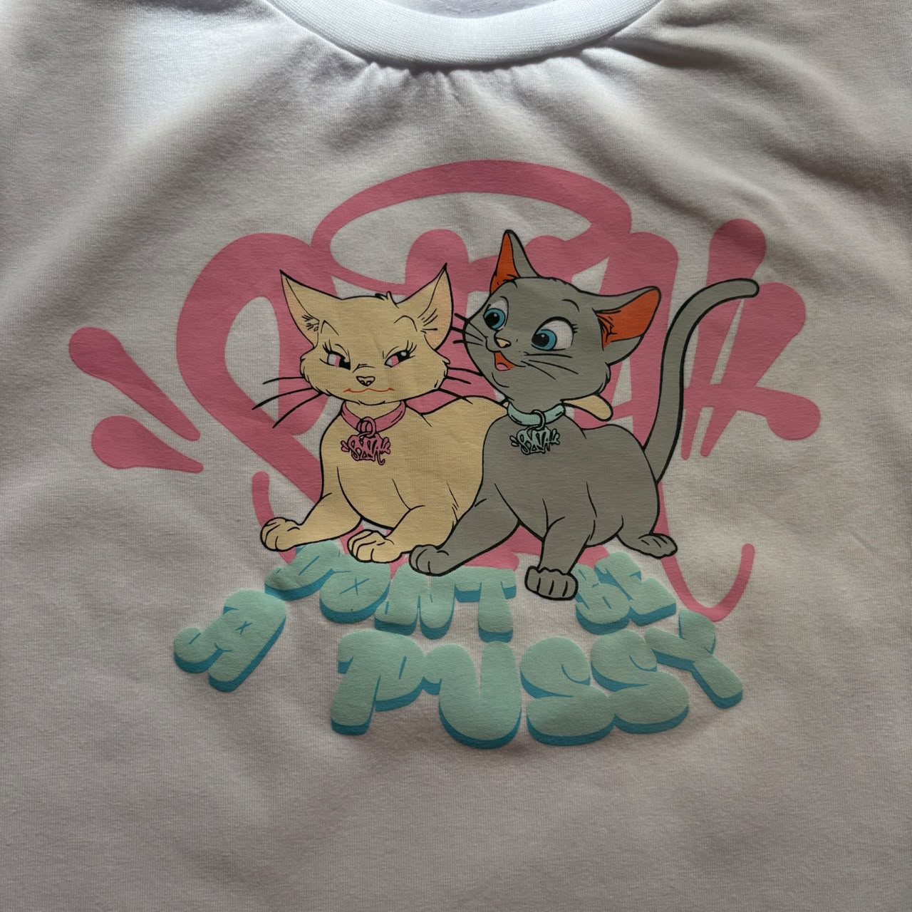 Synaworld Syna Women’s Don’t Be A Pussy Tee – White/Pink