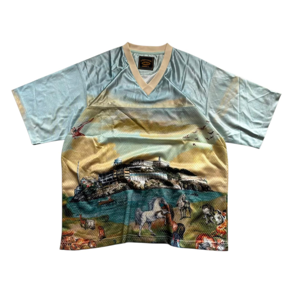 Corteiz Narnia Blue/Cream Football Shirt