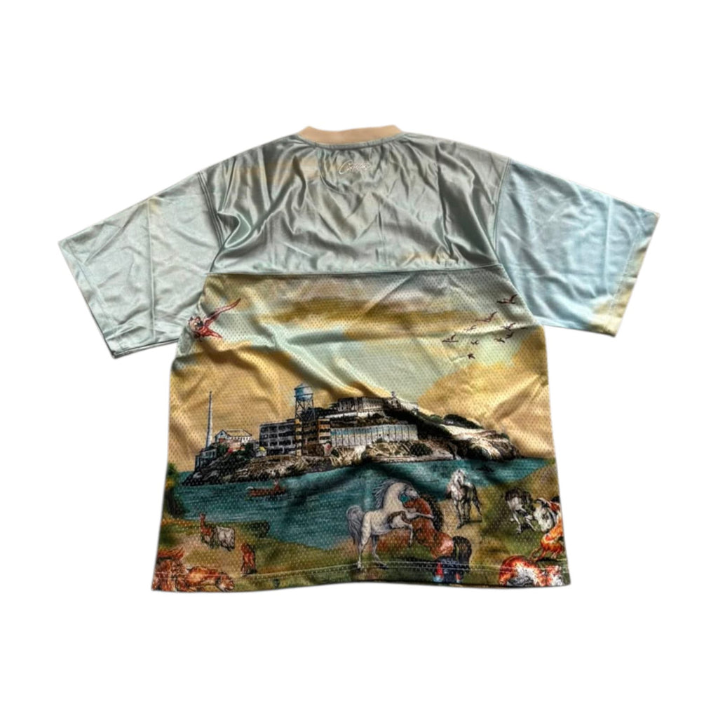 Corteiz Narnia Blue/Cream Football Shirt
