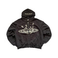 Broken Planet Soot Black Zip-Up Hoodie