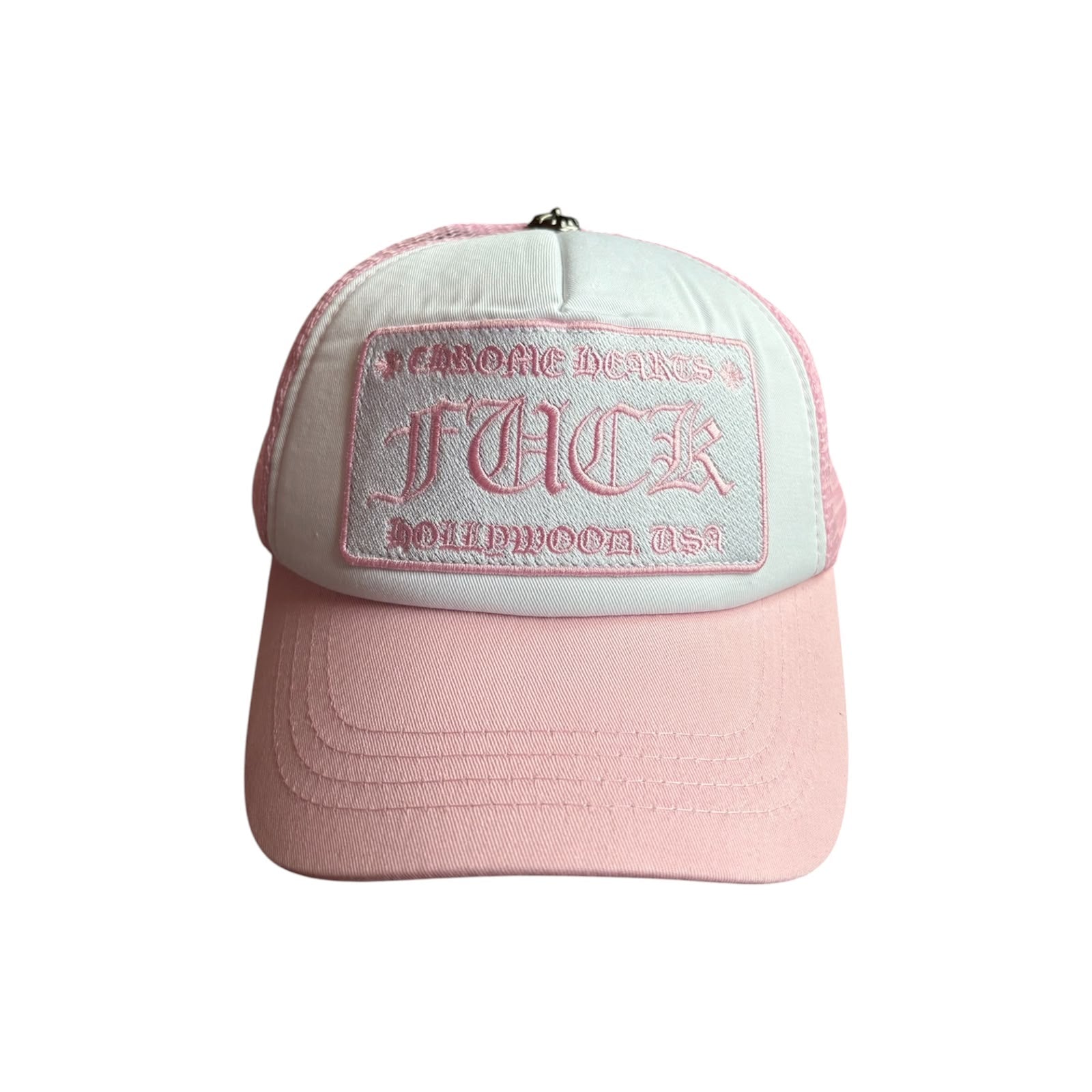 Chrome Hearts 'FUCK' Pink Trucker Hat